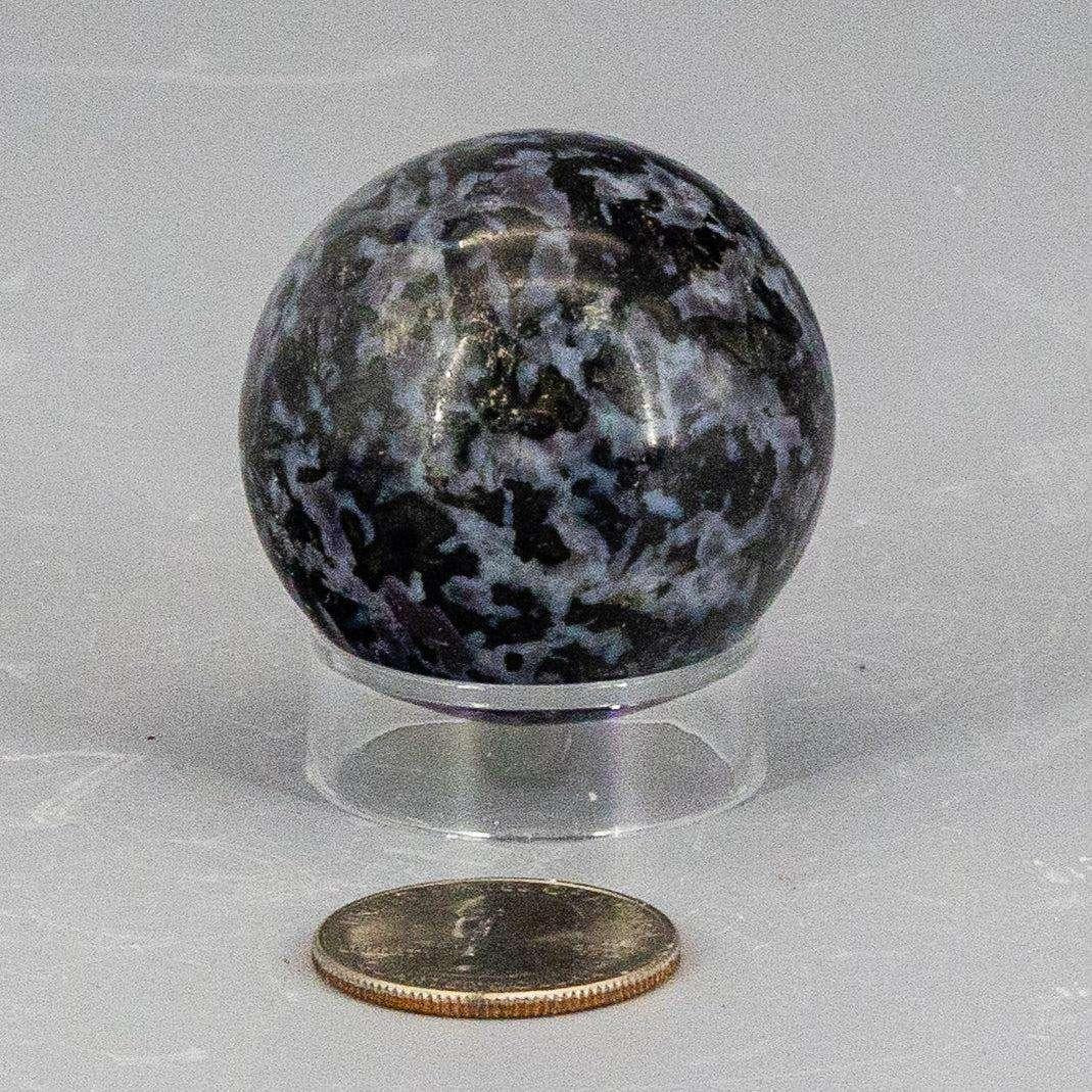 Indigo Gabbro Crystal Sphere Mystic Merlinite Stone