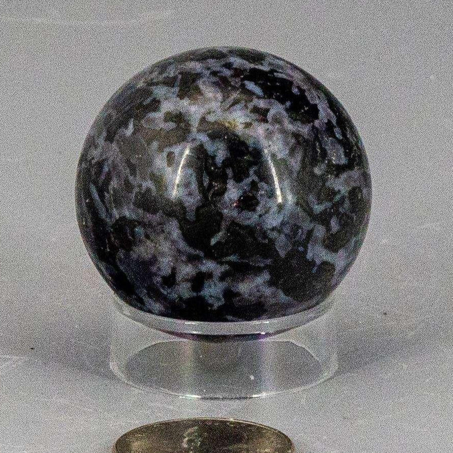 Indigo Gabbro Crystal Sphere Mystic Merlinite Stone
