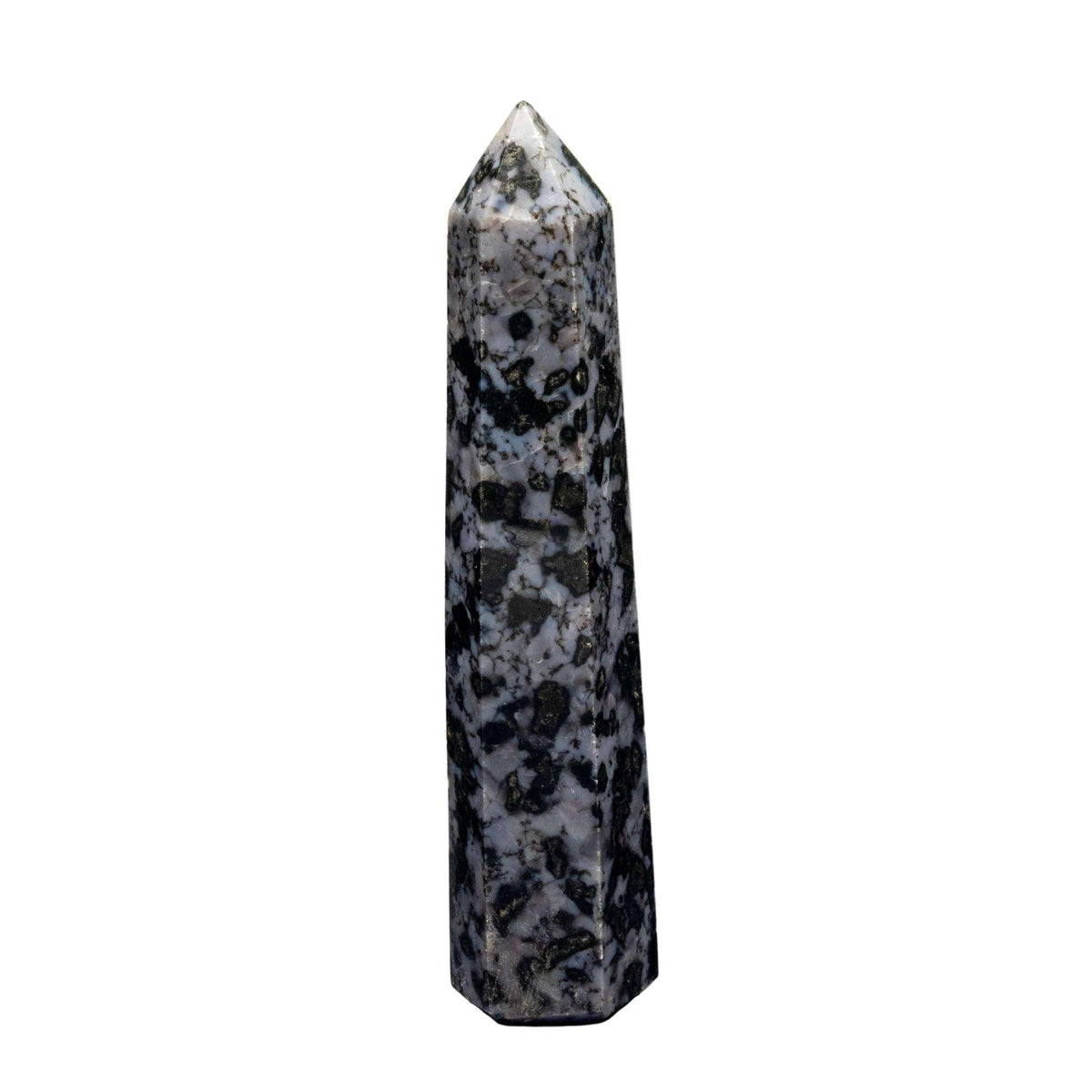 Indigo Gabbro Crystal Tower Mystic Merlinite Stone
