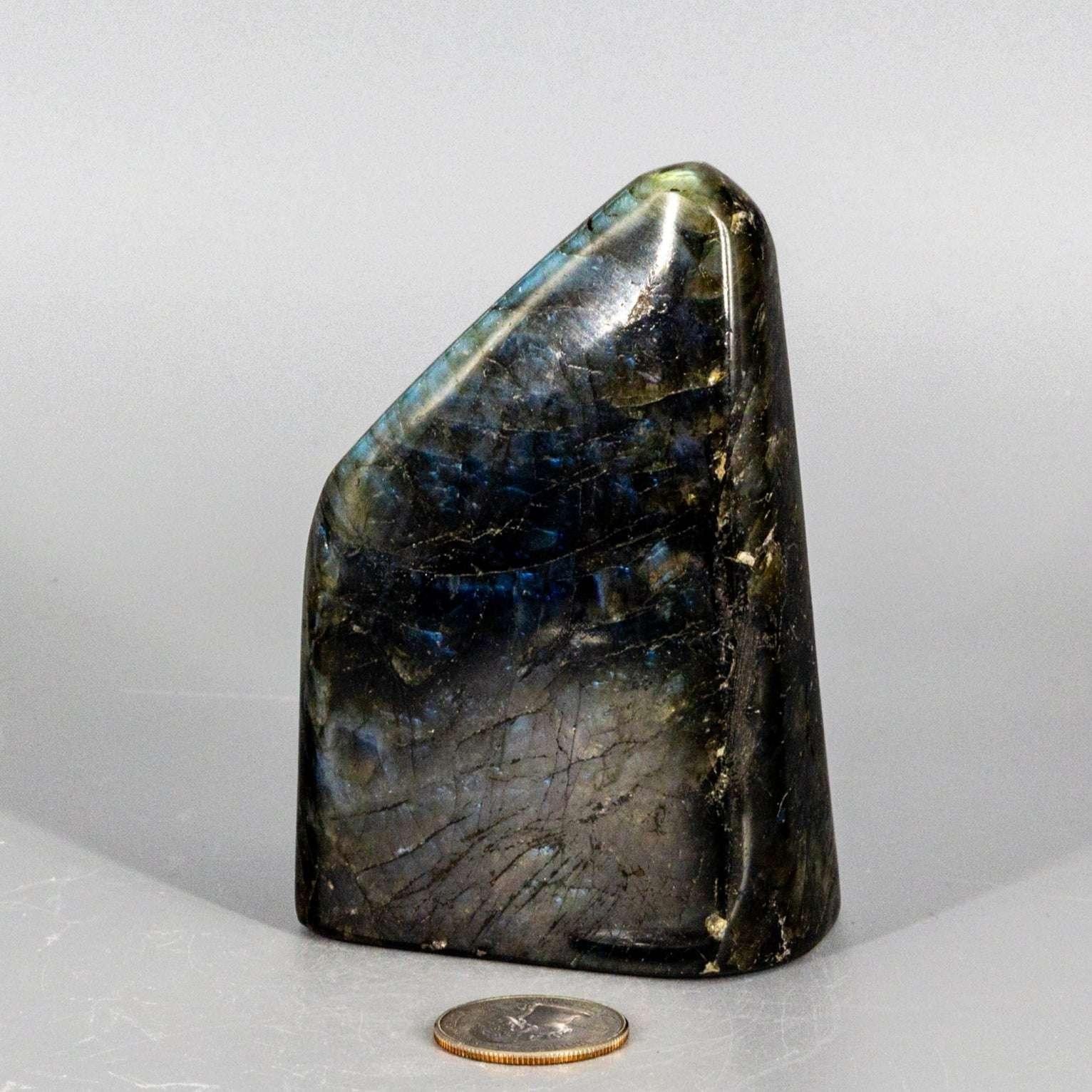 Labradorite Crystal Freeform Polished Blue Flash Madagascar
