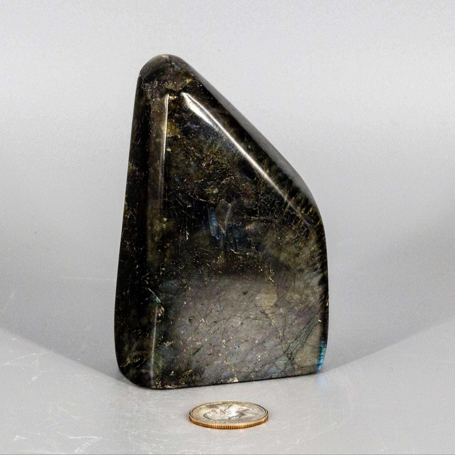 Labradorite Crystal Freeform Polished Blue Flash Madagascar