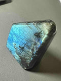 Labradorite Crystal Freeform Polished Blue Flash Madagascar