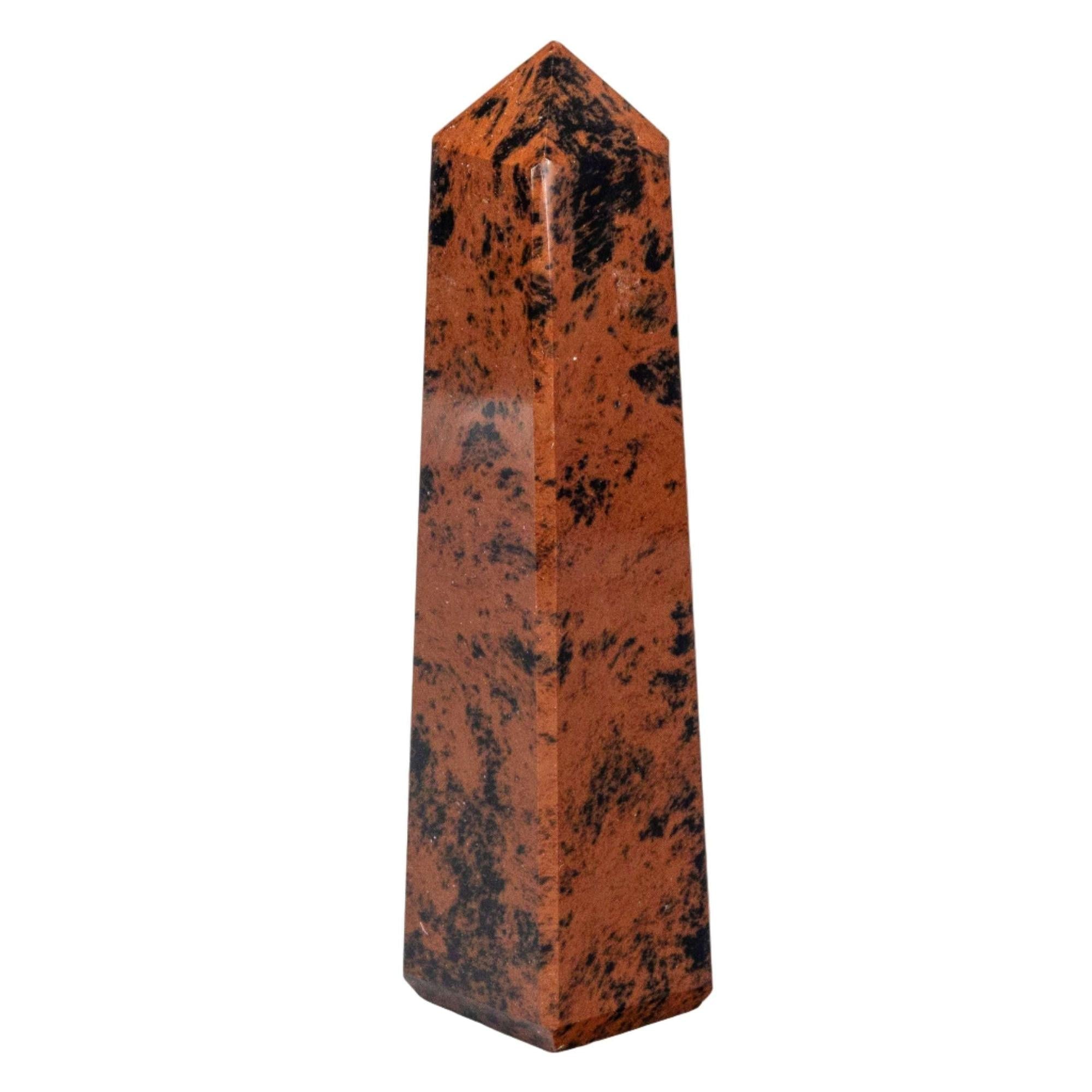 Mahogany Obsidian Crystal Tower Volcanic Glass Obelisk