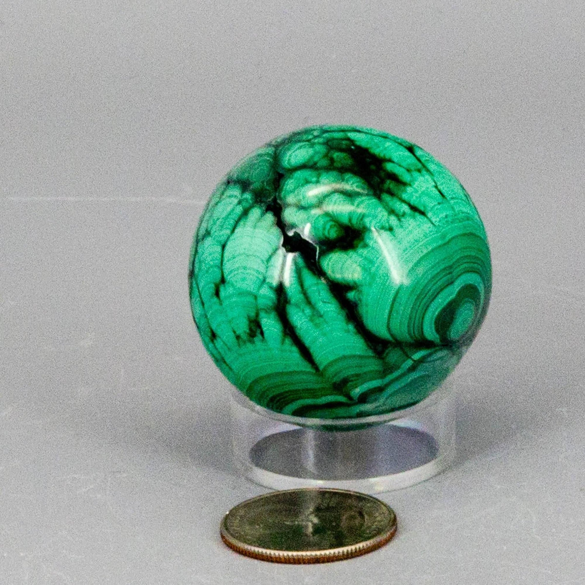 Malachite Crystal Sphere Heart Chakra Transformation