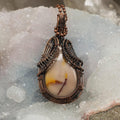 Mookaite Jasper Wire Wrap Crystal Pendant - Red Tones