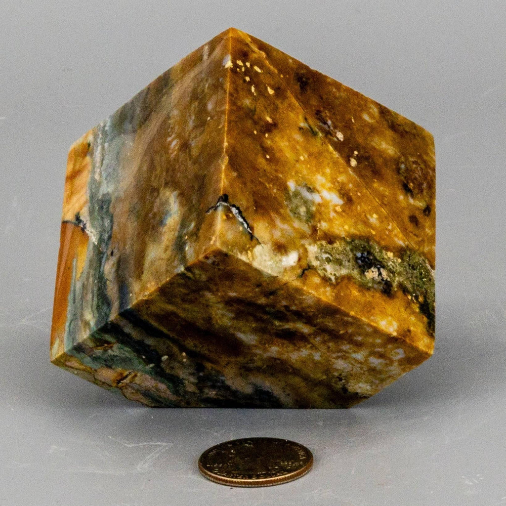 Ocean Jasper Crystal Cut Corner Cube Polished 514g