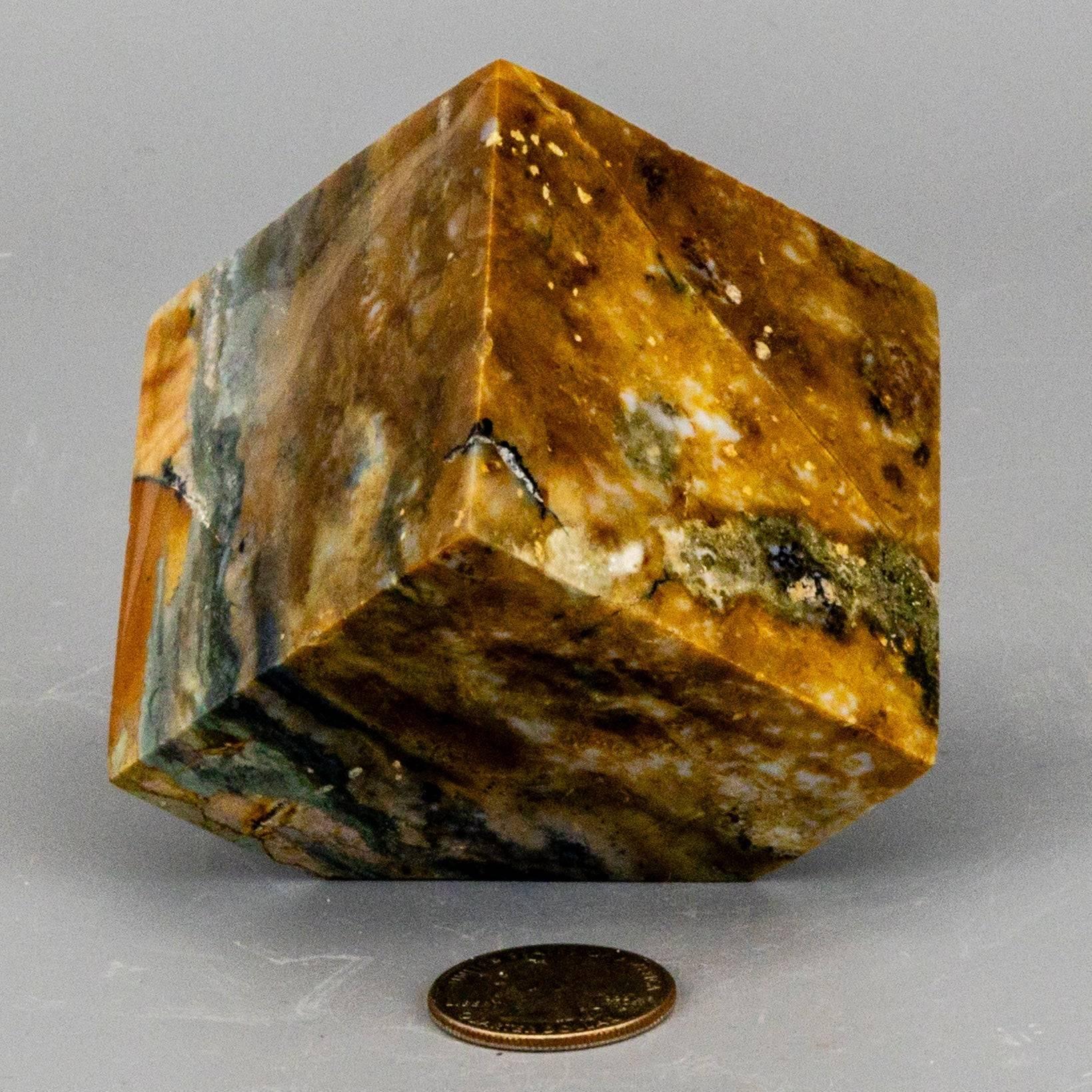 Ocean Jasper Crystal Cut Corner Cube Polished 514g