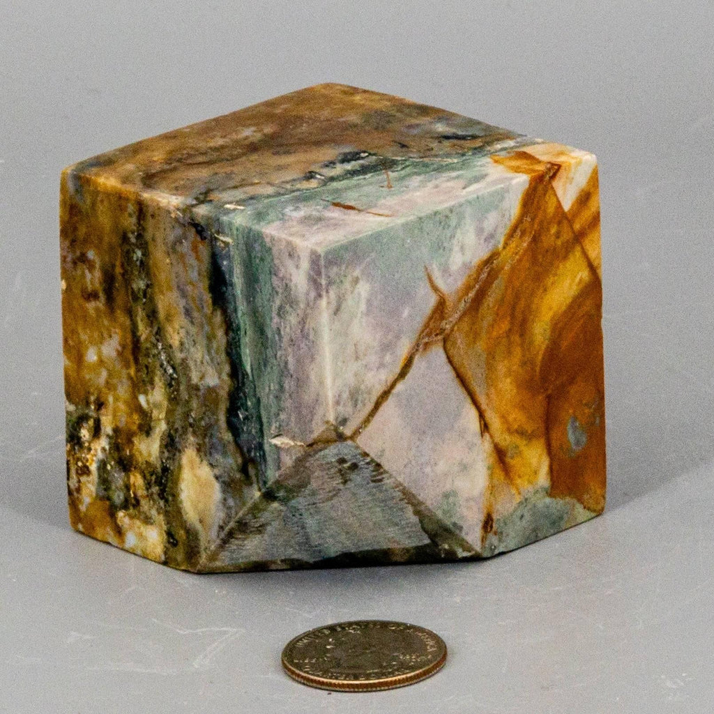 Ocean Jasper Crystal Cut Corner Cube Polished 514g