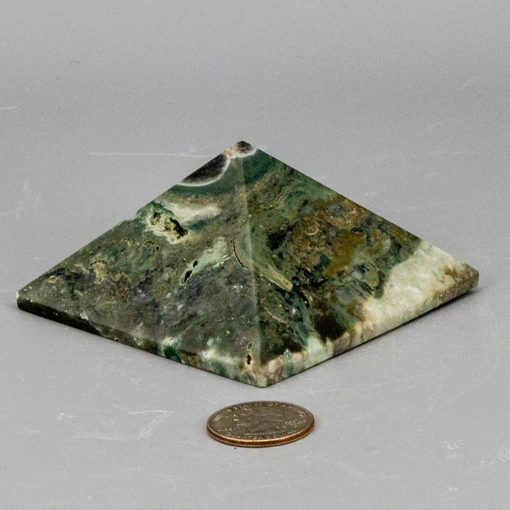 Ocean Jasper Crystal Pyramid Polished Natural Stone