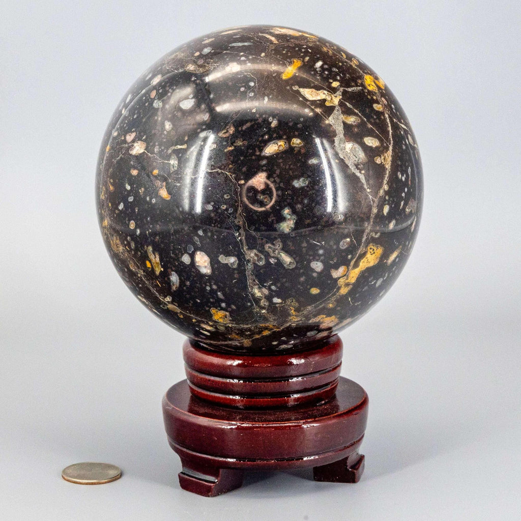 Ocean Jasper Crystal Sphere Heart Chakra Joy Stone