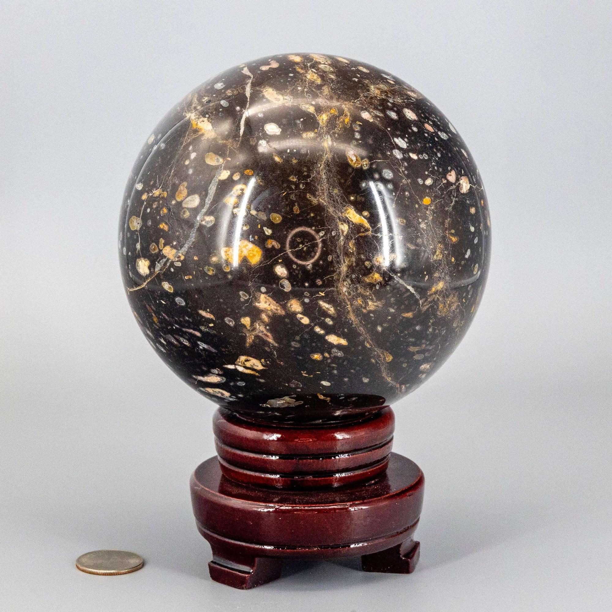 Ocean Jasper Crystal Sphere Heart Chakra Joy Stone