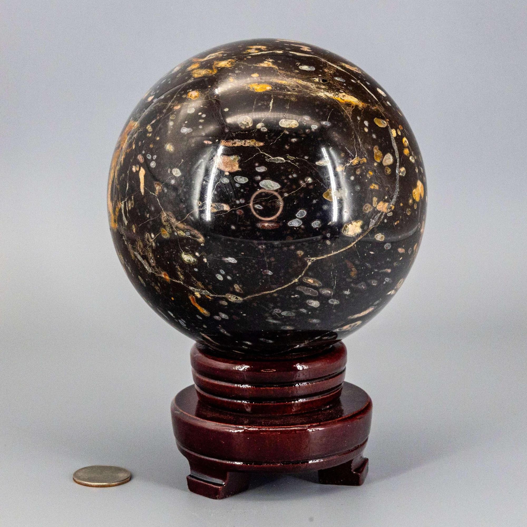 Ocean Jasper Crystal Sphere Heart Chakra Joy Stone