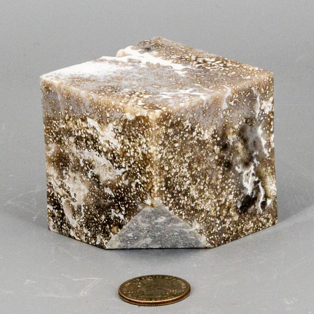 Ocean Jasper Crystal Cut Corner Cube Collector Piece