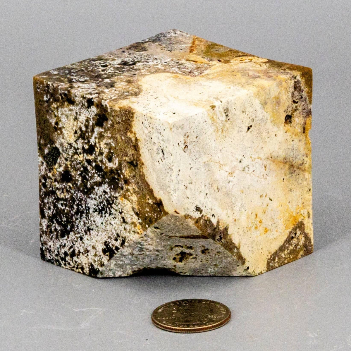 Ocean Jasper Cut Corner Cube | 534g 2.5" Crystal