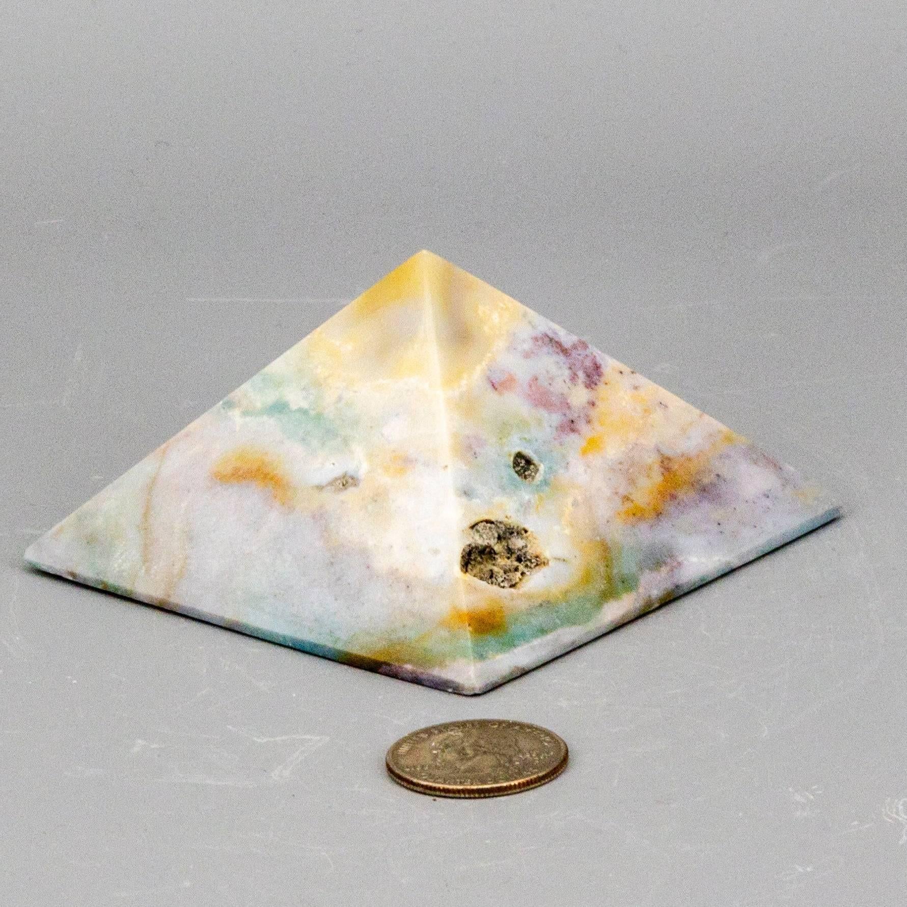 Pastel Calcite Crystal Pyramid Polished Natural Stone