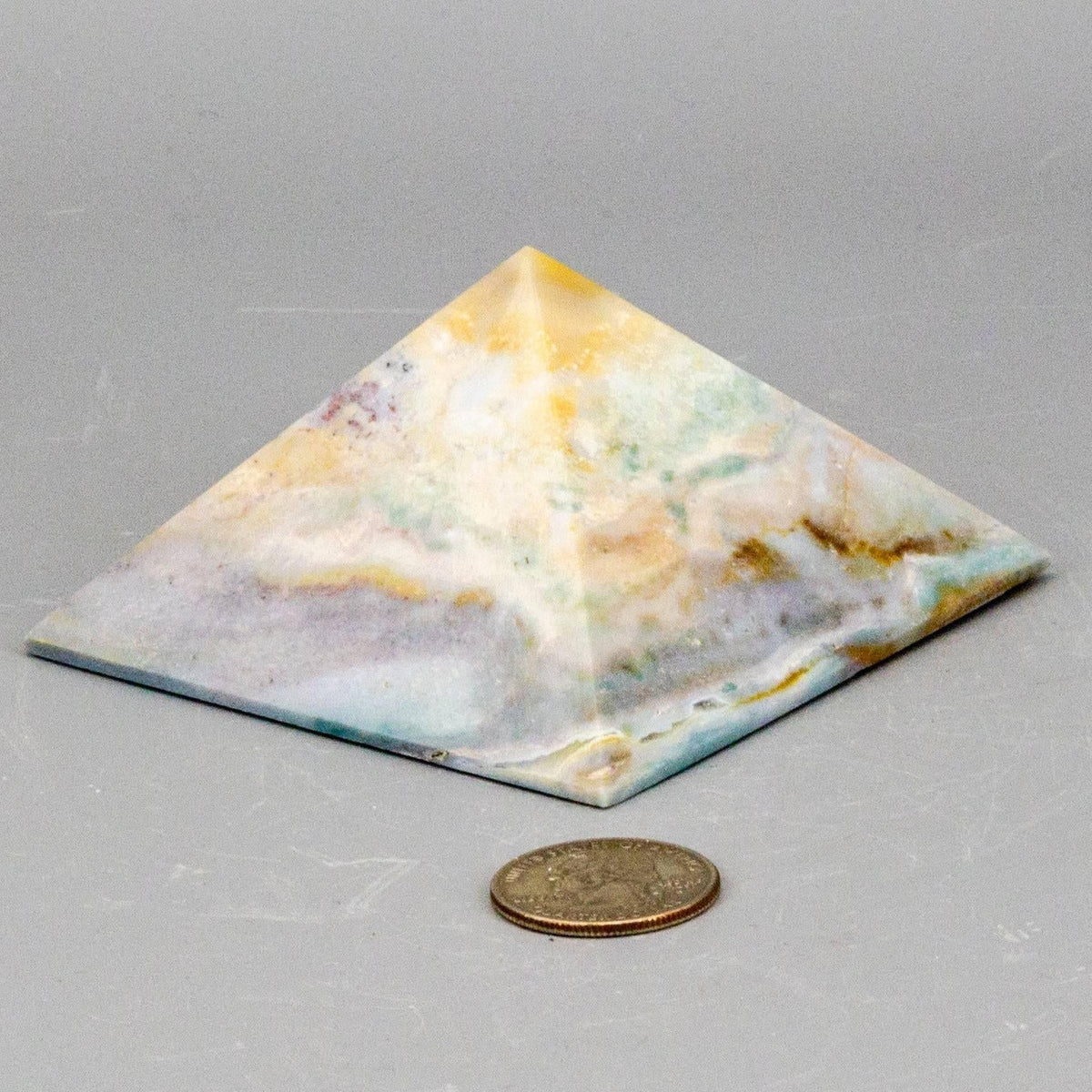 Pastel Calcite Crystal Pyramid Polished Natural Stone