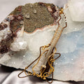 Quartz Agate Guitar Wire Wrap Pendant