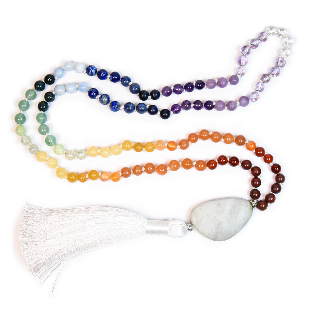 Rainbow Meditation Mala – 108 Beads for Chakra Alignment & Energy Flow