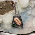 Rhodochrosite Crystal 925 Sterling Silver Pendant Love