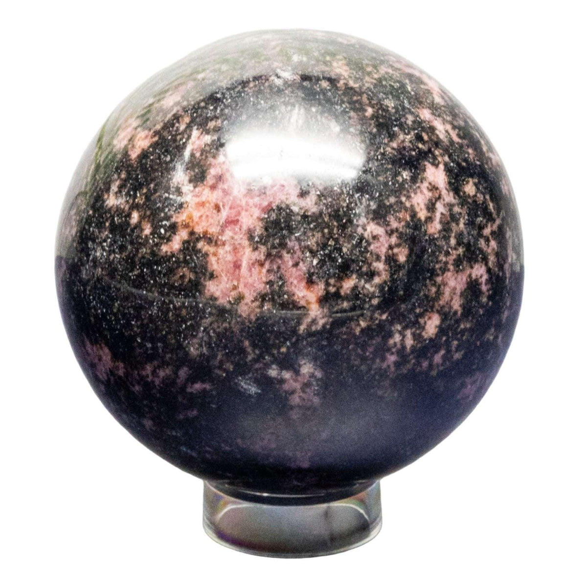 Rhodonite Polished Crystal Sphere for Emotional Healing