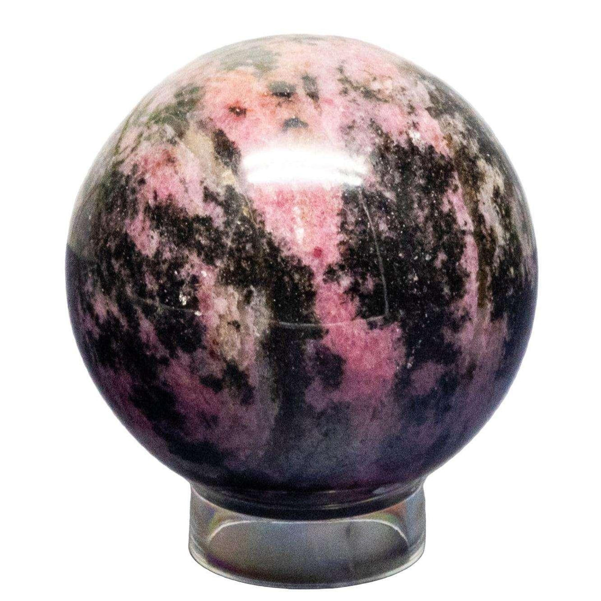 Rhodonite Polished Crystal Sphere for Emotional Healing