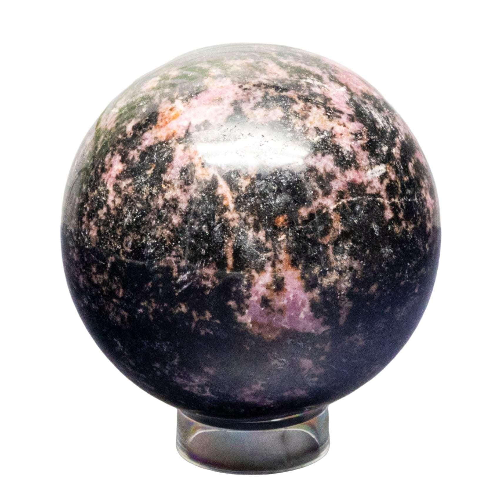 Rhodonite Polished Crystal Sphere for Emotional Healing