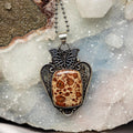 Rhyolite Crystal 925 Sterling Silver Pendant Volcanic