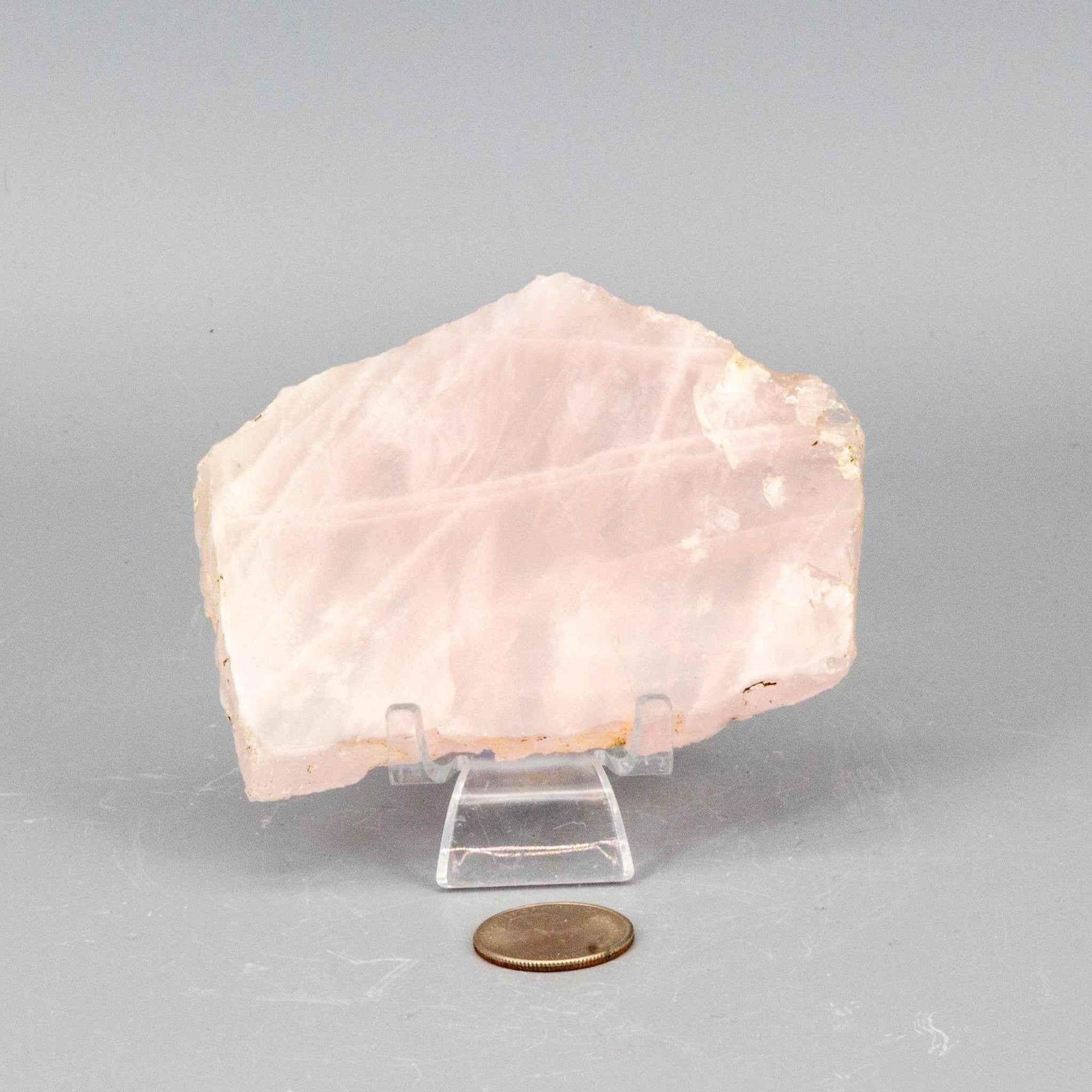 Rose Quartz Crystal Polished Slice Natural Pink Stone