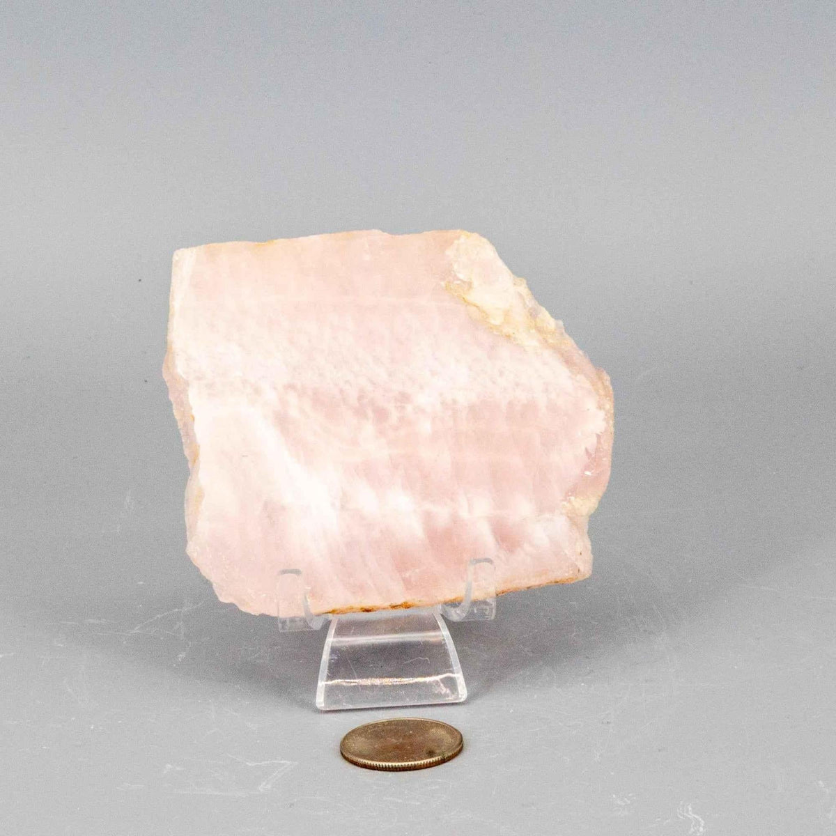 Rose Quartz Crystal Polished Slice Natural Pink Stone