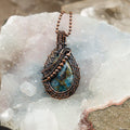 Sea Sediment Jasper Crystal Wire Wrap Pendant 2.25"