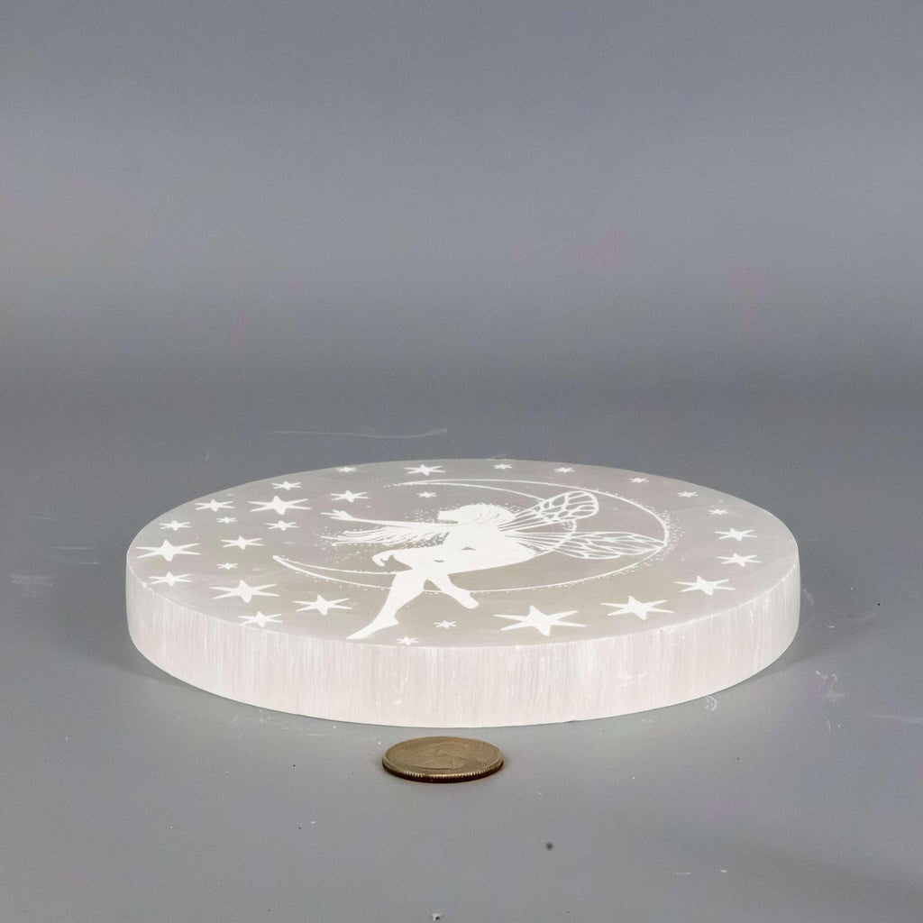 Selenite 5.5 Inch Forest Fairy Charging Plate