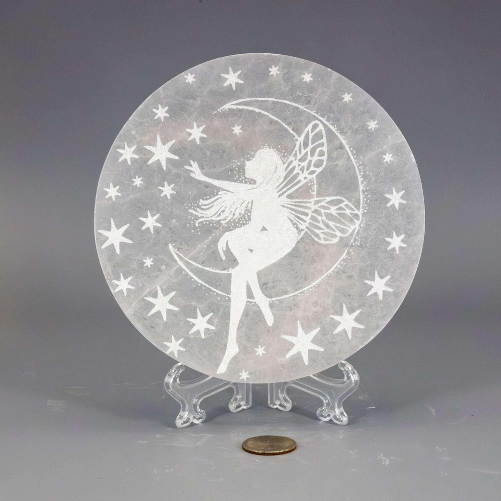 Selenite 5.5 Inch Forest Fairy Charging Plate