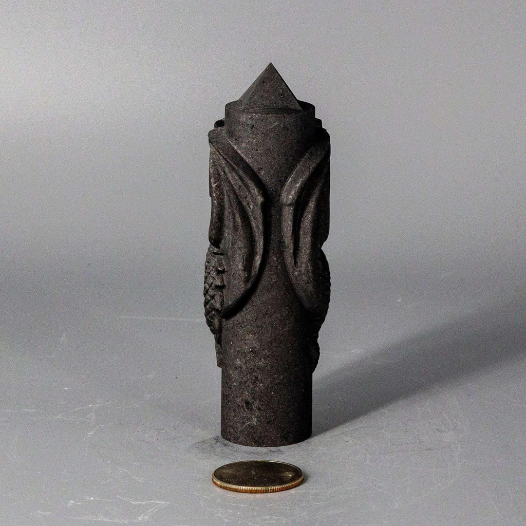 Selenite Shungite Crystal CNC Carved Dragon Tower Art