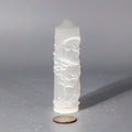 Selenite Shungite Crystal CNC Carved Dragon Tower Art