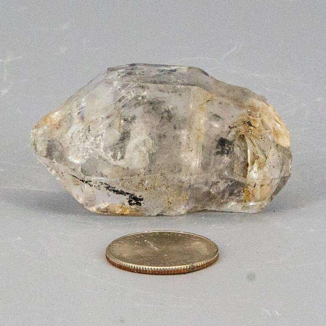 Skeletal Elestial Quartz Crystal Point Black Tourmaline