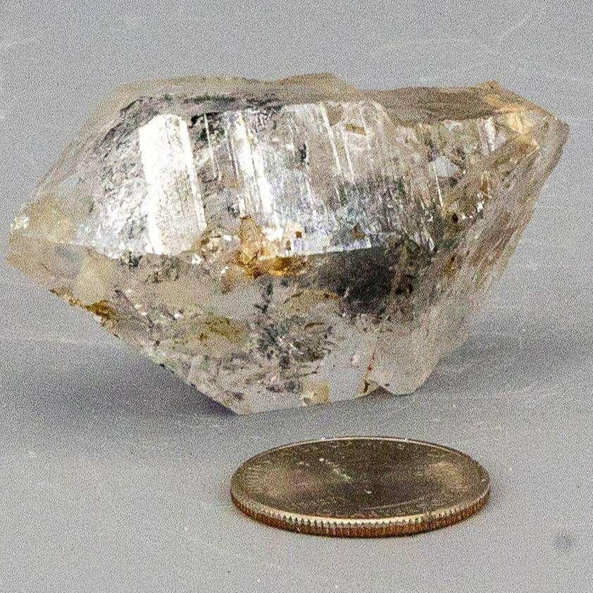 Skeletal Elestial Quartz Crystal Point Black Tourmaline