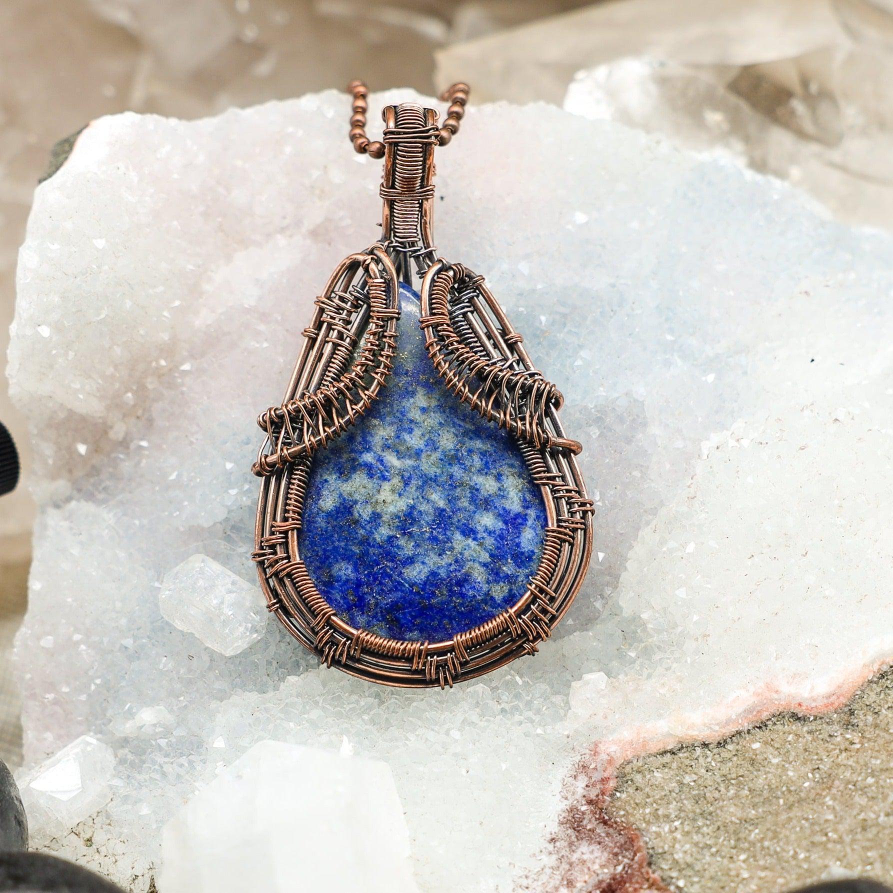 Sodalite Wire Wrap Crystal Pendant - Logic and Truth