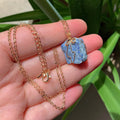 Raw Crystal Wire Wrap Gold Necklaces