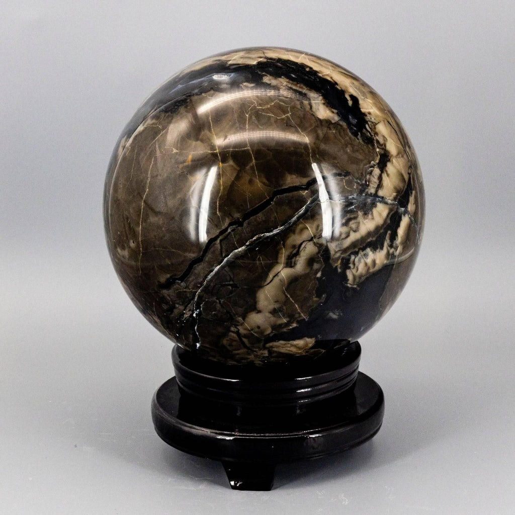 Volcano Agate Sphere HUGE | 186mm UV Reactive Statement Piece