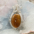 Yellow Agate Wire Wrap Crystal Pendant - Confidence