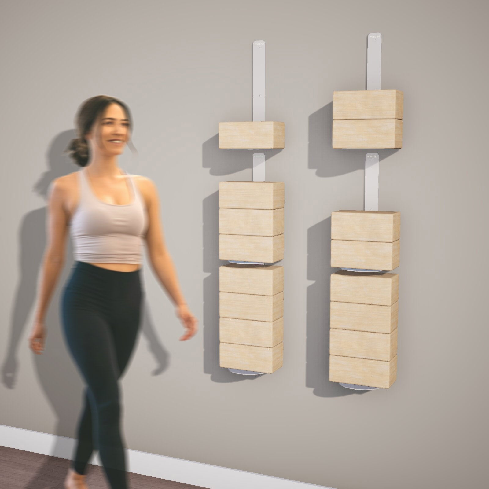 Yoga Block Wall Bracket | White