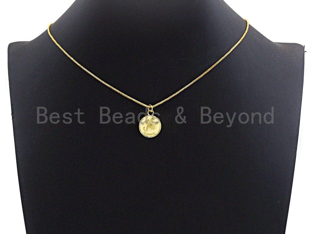 Zodiac Signs On Round Coin Shape Pendant/Charm, Astrology Signs Pendant, tweleve constellations, Sku#Z601