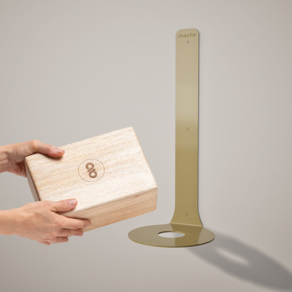 Yoga Block Wall Bracket | Gold