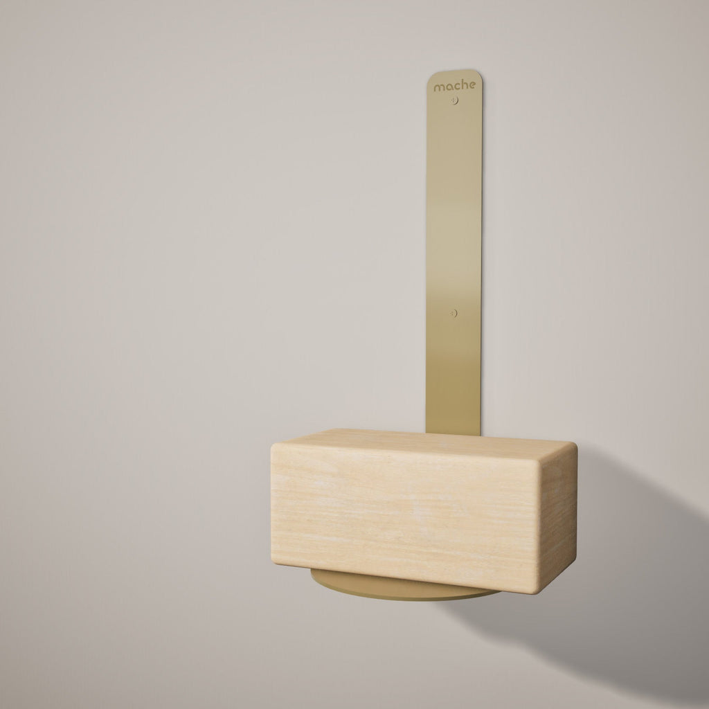 Yoga Block Wall Bracket | Gold