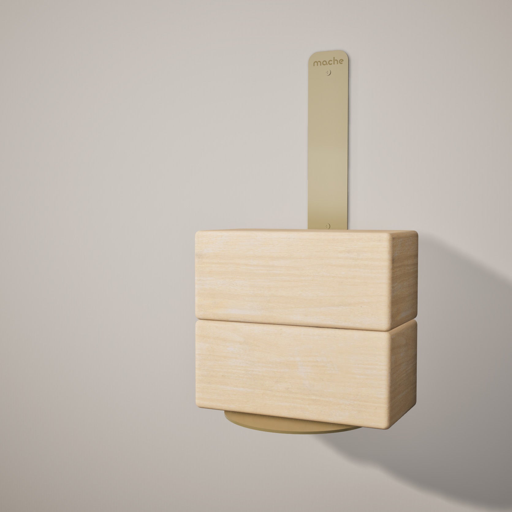 Yoga Block Wall Bracket | Gold