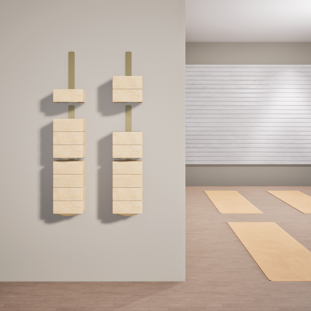 Yoga Block Wall Bracket | Gold