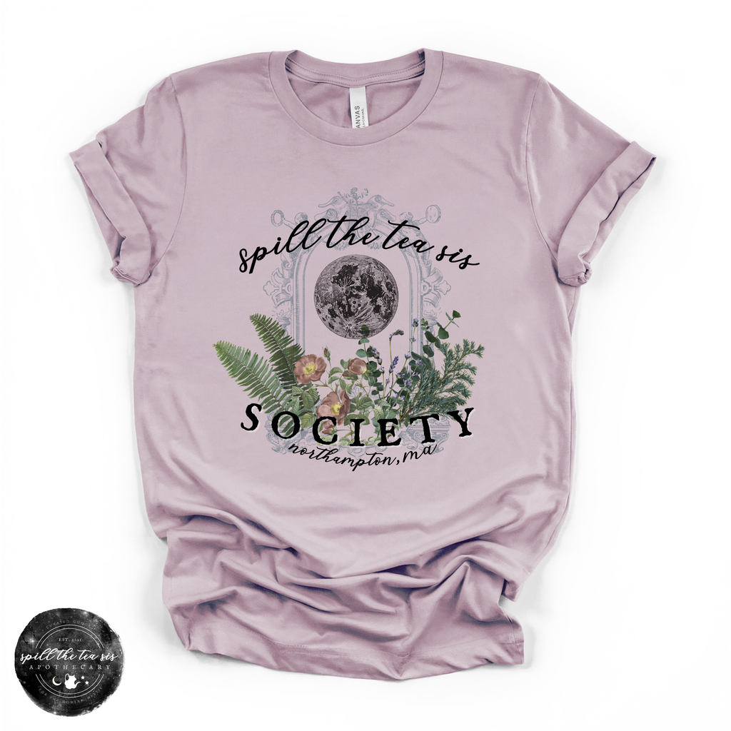 Spill The Tea Sis Society Tee | Witchy Community Graphic T-Shirt