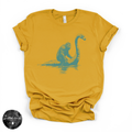 Bigfoot Riding Nessy Tee | Funny Cryptid Graphic T-Shirt