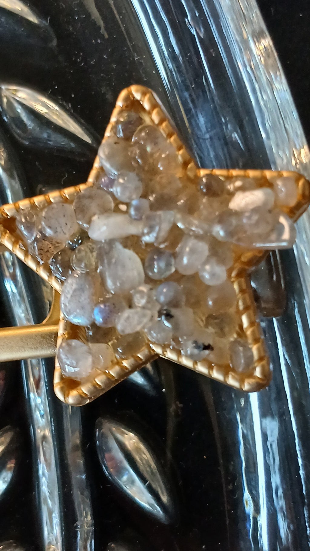 Crystal Chips Star Hair Clip
