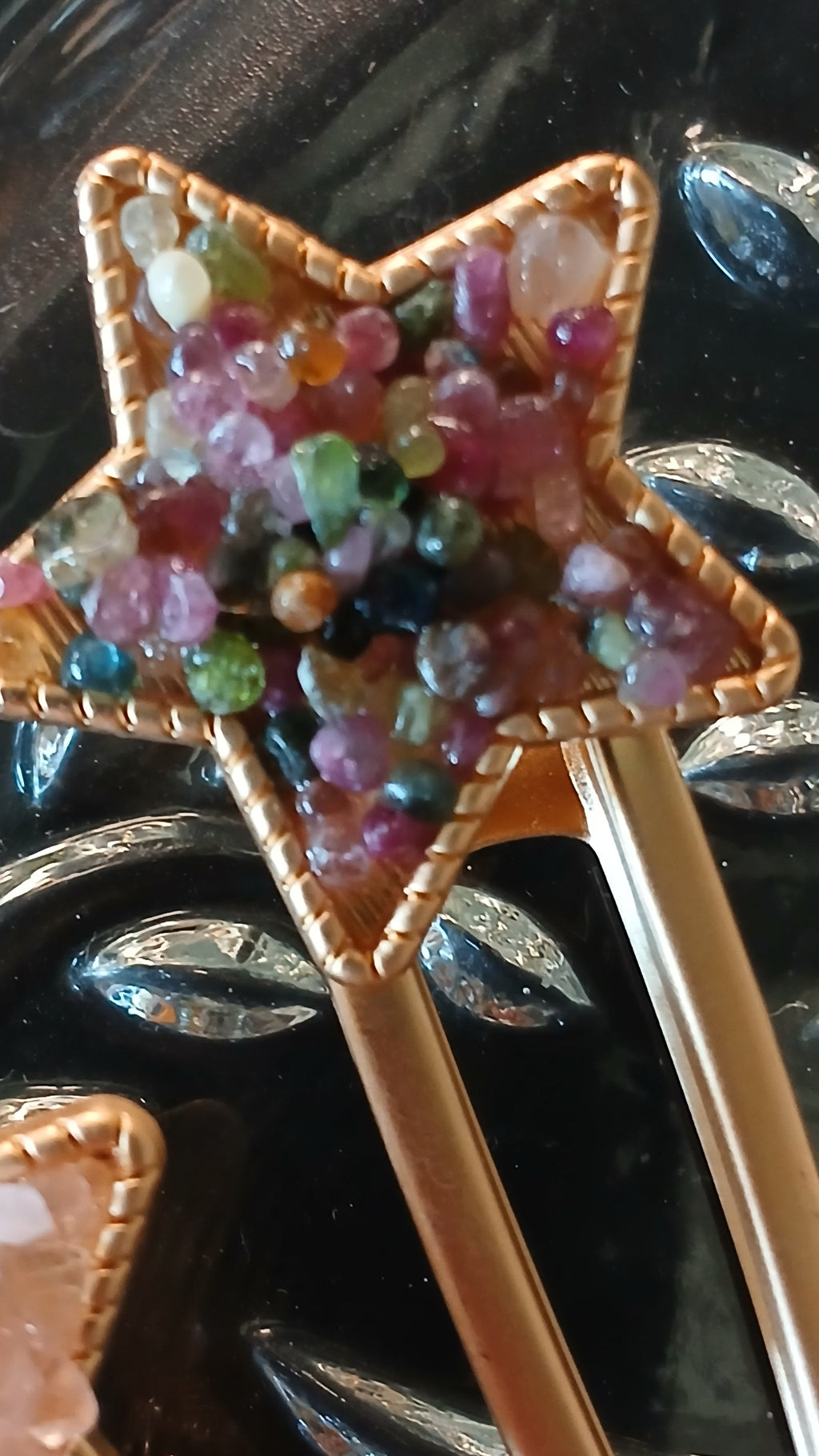 Crystal Chips Star Hair Clip